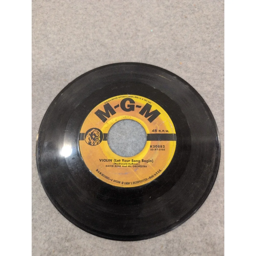 David Rose and His Orchestra Violin Summertime in Venice MGM 45 RPM K30882 - Picture 3 of 3